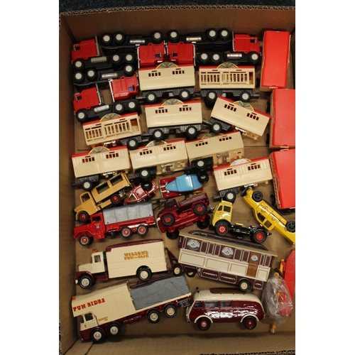 1181 - Over 50 unboxed diecast and other model vehicles to include many John Cadona Pleasure Fair, Wilson F... 