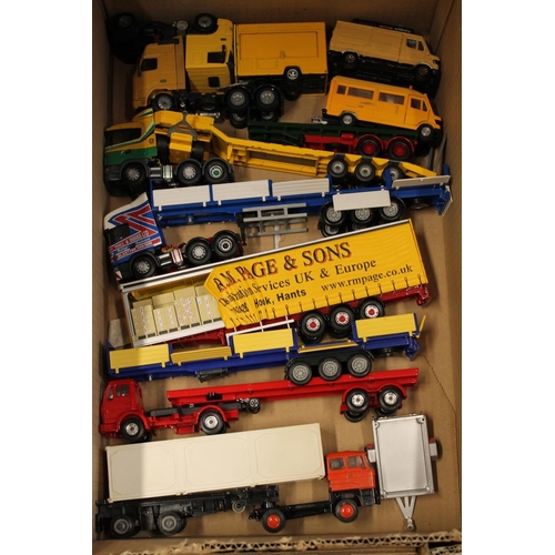 1182 - Over 50 unboxed diecast and other vehicle models including many articulated lorries, makers such as ... 