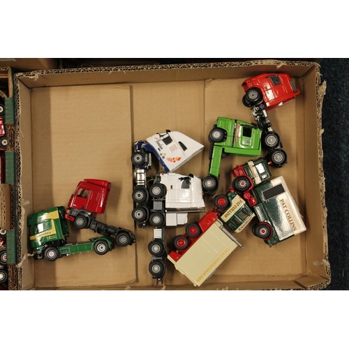 1182 - Over 50 unboxed diecast and other vehicle models including many articulated lorries, makers such as ... 