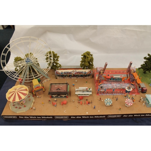 1184 - Large shop display advertisement model for Faller in three sections modelled as a funfair with waltz... 