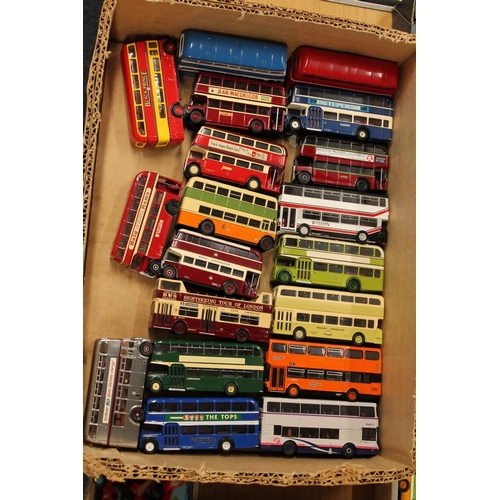 1185 - Over 100 unboxed diecast double decker bus models to include makers Corgi, EFE, Britbus, etc. most i... 