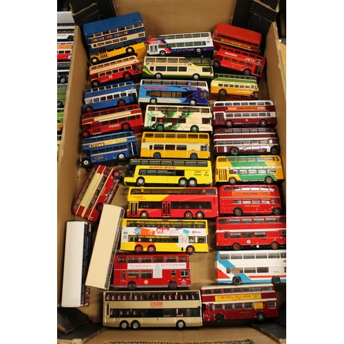 1185 - Over 100 unboxed diecast double decker bus models to include makers Corgi, EFE, Britbus, etc. most i... 