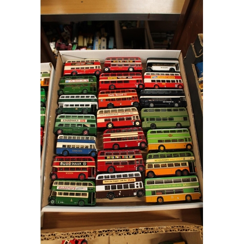 1185 - Over 100 unboxed diecast double decker bus models to include makers Corgi, EFE, Britbus, etc. most i... 