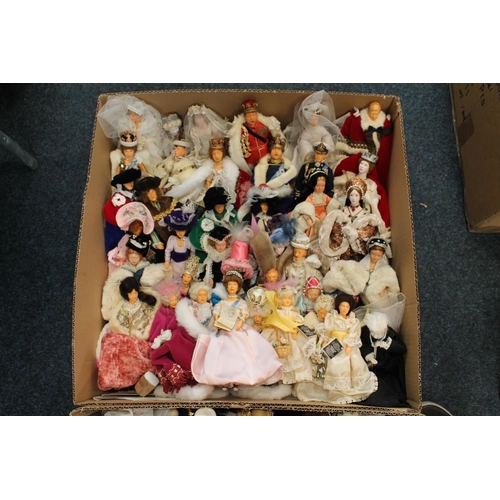 1193 - A large collection of over 90 Peggy Nisbet costume dolls to include Henry VIII, Shah Mohammed Riza P... 