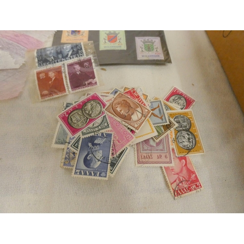 47 - Box of mixed world stamps.