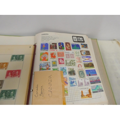 50 - Various world stamp albums to include Falkland's, New Zealand etc.