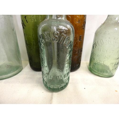 8 - Various vintage bottles to include Dumfries, Skipton, Burnley and Annan.