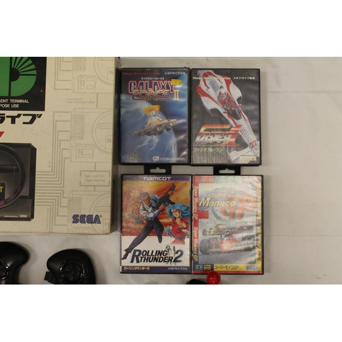 1209 - Sega Megadrive Japanese imports boxed games to include Rolling Thunder 2, Galaxy Force II and two ot... 