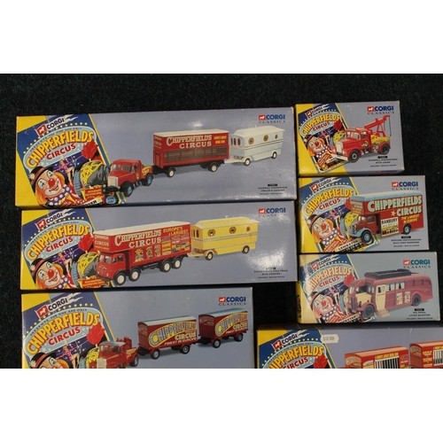 1149 - Corgi Classics Chipperfields Circus diecast models to include 97885 Scammell Highwayman Trailer and ... 