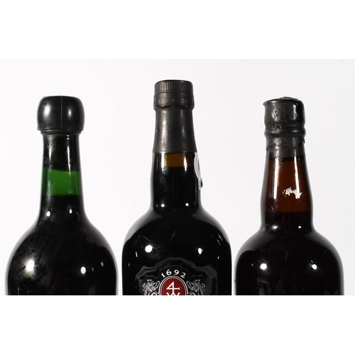 1247 - Three bottles of port to include TAYLORS 1966 vintage port, TAYLORS 2008 vintage port bottle in 2013... 