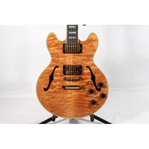 1251 - Gibson Custom Shop electric guitar with flame maple veneered hollow body, stamped with serial number... 