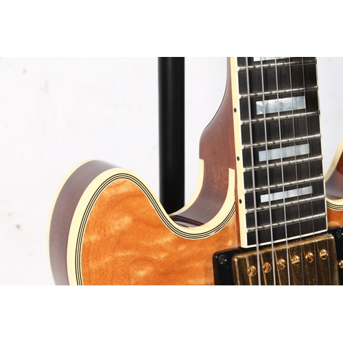 1251 - Gibson Custom Shop electric guitar with flame maple veneered hollow body, stamped with serial number... 