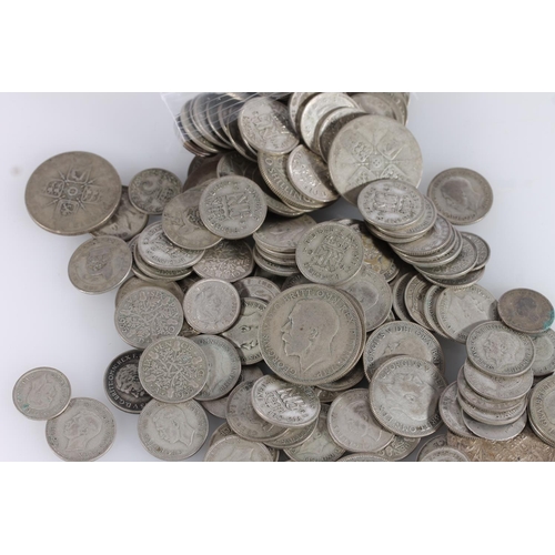 1310 - UNITED KINGDOM 500 grade 1920-1946 silver coins from circulation 470g gross and other coins.