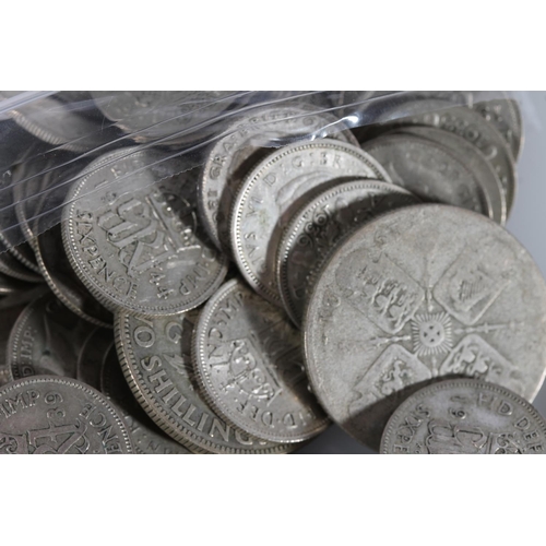 1310 - UNITED KINGDOM 500 grade 1920-1946 silver coins from circulation 470g gross and other coins.