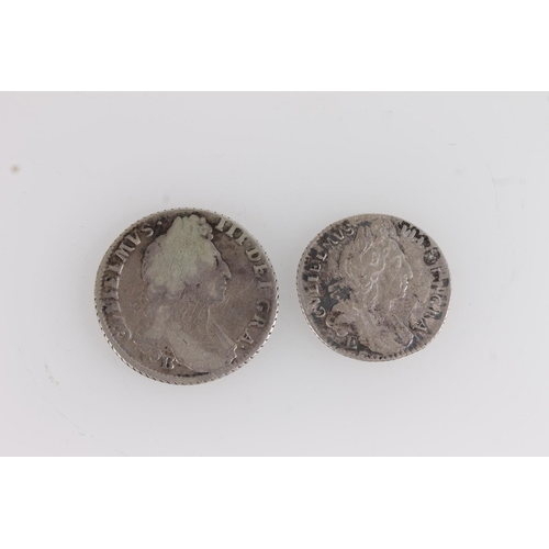 1318 - ENGLAND King William III William of Orange (1694-1702) shilling 1696 B, Bristol Mint, S3498 and a si... 