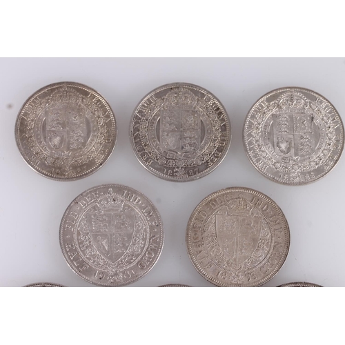 1324 - UNITED KINGDOM Queen Victoria (1837-1901) silver double florins 1887 and 1889, and half crowns 1887 ... 