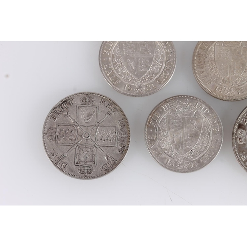 1324 - UNITED KINGDOM Queen Victoria (1837-1901) silver double florins 1887 and 1889, and half crowns 1887 ... 