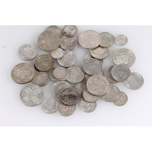 1327 - UNITED KINGDOM 500 grade silver (1920-1946) including florins 1921, 1926, 1936, 1937, 1939 and 1944,... 