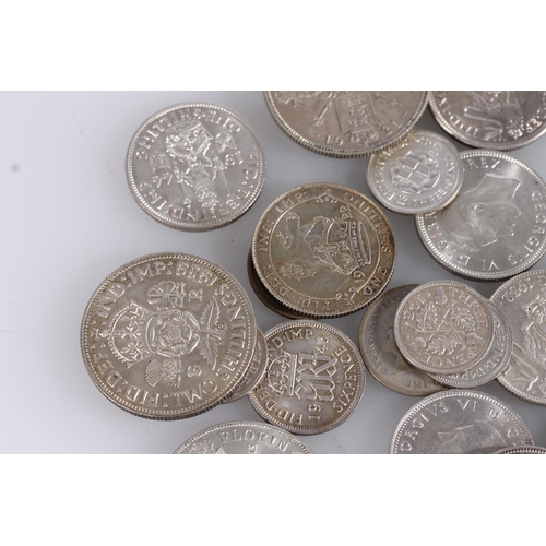 1327 - UNITED KINGDOM 500 grade silver (1920-1946) including florins 1921, 1926, 1936, 1937, 1939 and 1944,... 