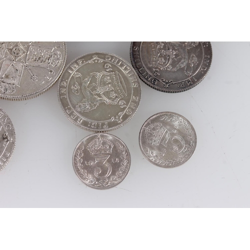 1328 - UNITED KINGDOM pre 1920 silver coins to include half crowns 1914, 1915 x2, 1916 and 1917, florins 19... 