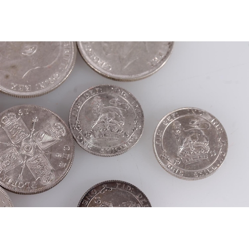 1328 - UNITED KINGDOM pre 1920 silver coins to include half crowns 1914, 1915 x2, 1916 and 1917, florins 19... 