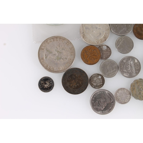 1339 - STRAITS SETTLEMENTS ten cents 1910 and five cents 1910, INDIA rupee 1905, half rupee 1862, quarter r... 