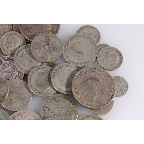 1364 - UNITED KINGDOM 500 grade silver (1920-1946) coins from circulation to include three 'Rocking Horse' ... 