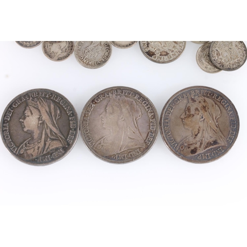 1367 - UNITED KINGDOM Queen Victoria (1837-1901) silver crowns to include 1893 LVI, 1898LXII and 1899 LXII,... 