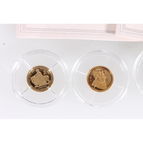 1394 - 14ct gold small gold coins to include Year of the Three Kings, Una and the Lion replica, Concorde an... 