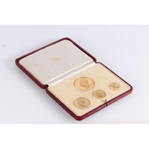 1397 - UNITED KINGDOM King George VI (1936-1952) four-coin Coronation 1937 specimen gold set comprising fiv... 