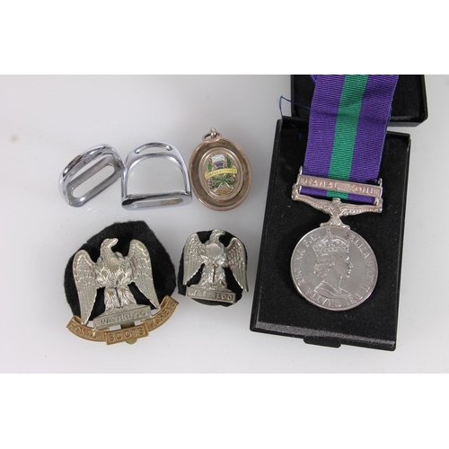 1408 - Medal of 22746204 Trooper K A Clifford of the Royal Scots Greys comprising Elixabeth II general serv... 