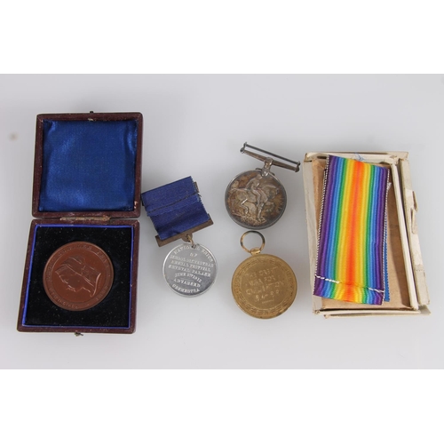 1410 - Medals of 311895 Gunner W R Wheeler of the Canadian Field Artillery comprising WWI war medal and vic... 