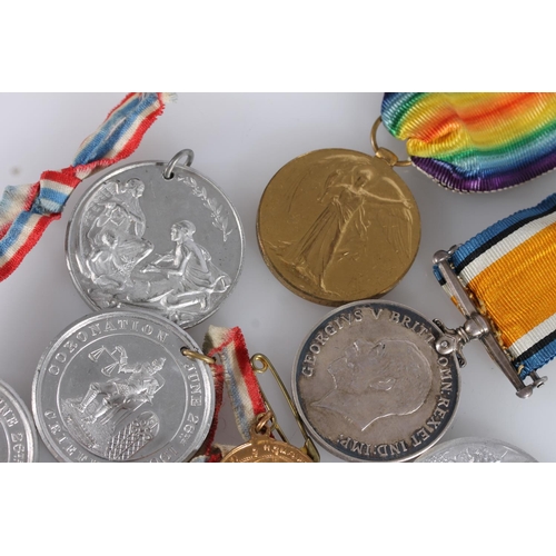 1418 - Medals of GS-20223 Private R Allison of the Royal Fusiliers comprising WWI war medal and victory med... 