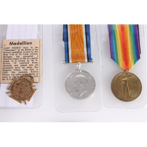 1421 - Medals of 25527 Private Robert Wilson of the 2nd Battalion Kings Own Scottish Borderers who died 8th... 