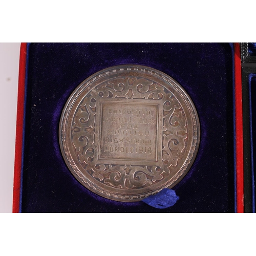 1439 - White metal medallion The Armitstead Trust Medal of Merit [AWARDED TO ISABELLA J F MILLER FOR ENGLIS... 