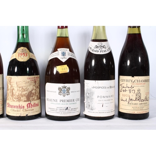 1240 - Thirteen bottles of vintage wine to include STRAVECCHIO MELINI 1953, CHATEAU CALON SEGUR 1964 Grand ... 