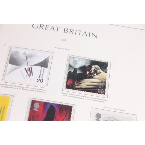 1290 - GREAT BRITAIN GB decimal mint stamp collection held in two green leatherette Lighthouse albums spann... 