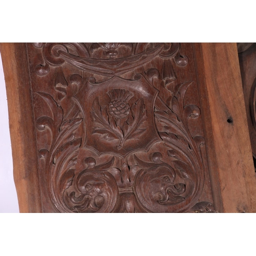 400A - Late Victorian carved oak heraldic plaques, max frame size 49cm x 34cm (12)