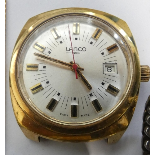 65 - Group of vintage wristwatches to include two examples by Lanco, Smiths Empire, Sekonda etc.