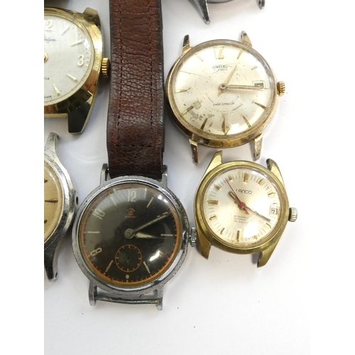 65 - Group of vintage wristwatches to include two examples by Lanco, Smiths Empire, Sekonda etc.