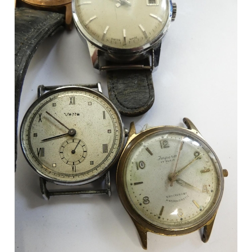 66 - Group of vintage wristwatches to include Smiths Empire, Oris, Vetta cal 155 etc.