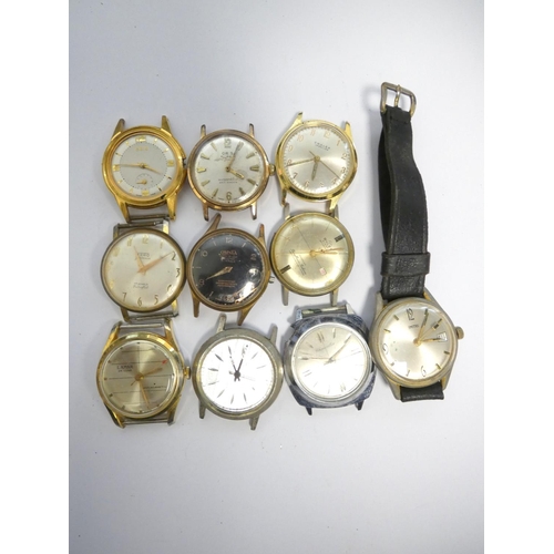 68 - Group of vintage wristwatches to include Oris Super 17 jewels, Fero Feldmann, Buler etc.