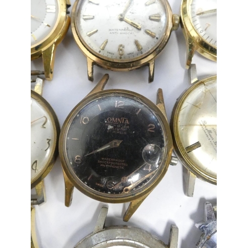 68 - Group of vintage wristwatches to include Oris Super 17 jewels, Fero Feldmann, Buler etc.