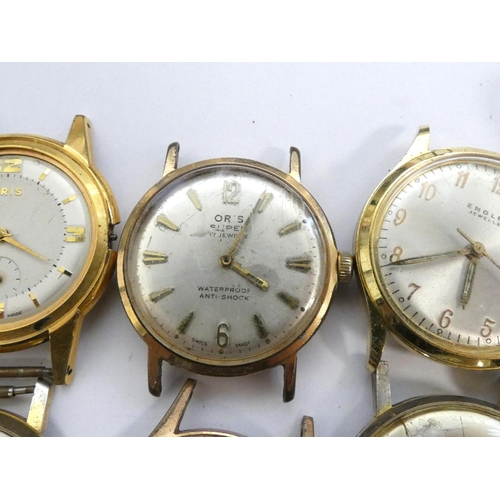 68 - Group of vintage wristwatches to include Oris Super 17 jewels, Fero Feldmann, Buler etc.