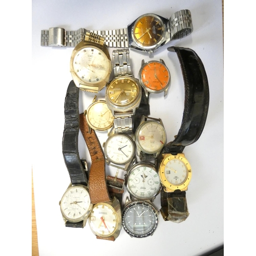 69 - Group of vintage wristwatches to include Ascot automatic, Junghans Mega, Lucerne etc.