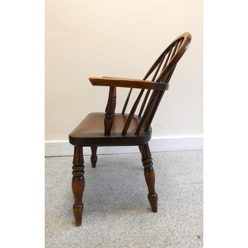 359 - 19th century ash & elm childs windsor chair. Height 65cm.