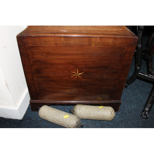 349 - Scottish mahogany long case clock, silvered dial for John Dobbie, Calton, Glasgow, max H245cm.