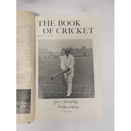 218 - FRY C. B. (Ed).  The Book of Cricket. A New Gallery of Famous Players. Many photographic plates &... 