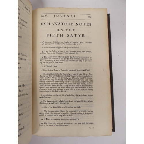 225 - DRYDEN MR. (JOHN).  The Satires of Decimus Junius Juvenalis Translated into English Verse ... Togeth... 