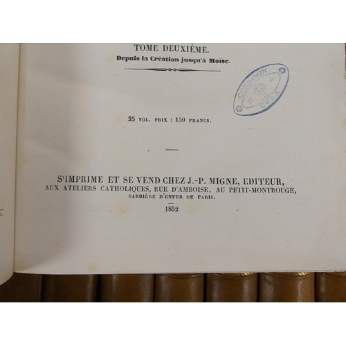 229 - HENRION BARON.  Histoire Ecclesiastique. Vols. 1 to 24, 26 & 27. Quarto. Bindings - half calf, r... 